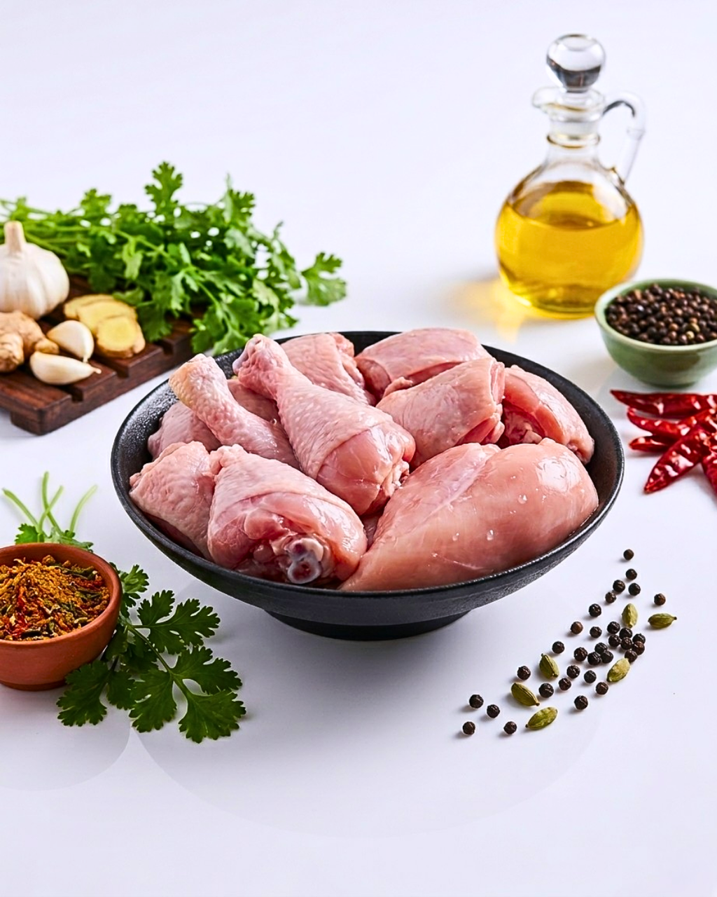 Raw Chicken Curry Cut Without Skin - [1 KG]